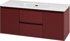 Brevita Тумба под раковину Wine 120 подвесная бордовая – фотография-3